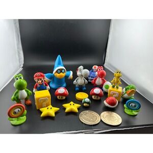 Super Mario Jakks Pacific Figure Lot Mario Yoshi Kamek Koopa Power-Ups Nintendo